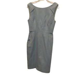 REISS sky blue textured sleeveless shift work cocktail CAREER business dress 4